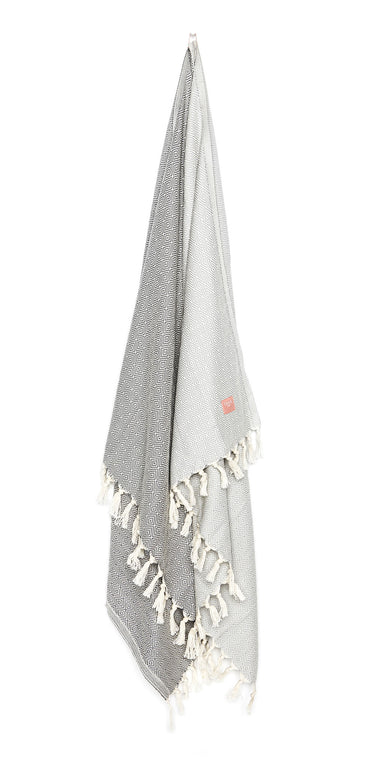 Luxurious hamam bath towel. Soft, absorbent, light weight, quick drying, aesthetically pleasing. Takes up little space. Ideal for bath, beach, travel, sports, yoga. Can also be used as a blanket or a scarf. Popular as a baby blanket.  OEKO-TEX®, eco-friendly certification. 100% quality cotton. Grey hammam towel